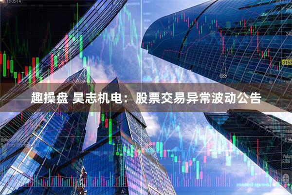 趣操盘 昊志机电：股票交易异常波动公告
